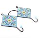 Turquoise And Yellow Wheel Flower Tiles Hooks